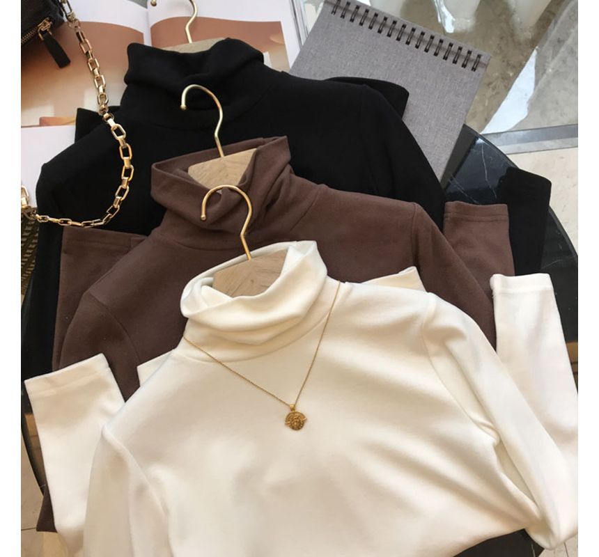Fairy Essential - T-shirt met lange mouwen en mockneck, effen