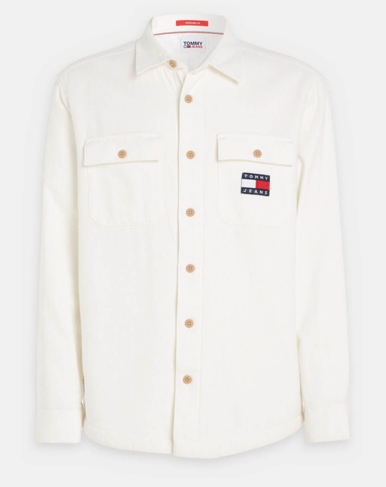 Tommy Jeans Surchemise ample 100% Coton Bio Lined écrue