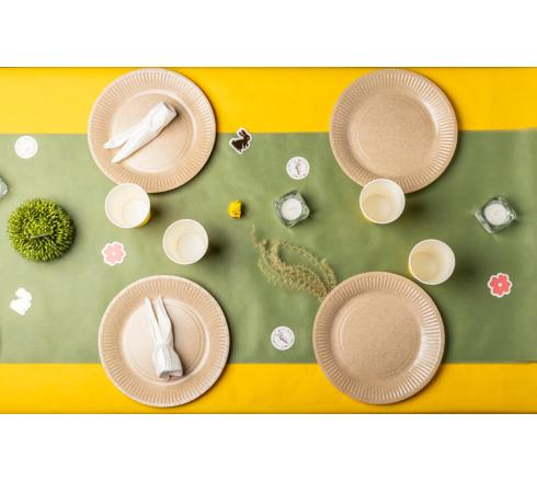 (20er Set) Ø23cm Pappteller Einweg Papier Teller Party Geschirr Tisch Deko (79109I) - Kraft