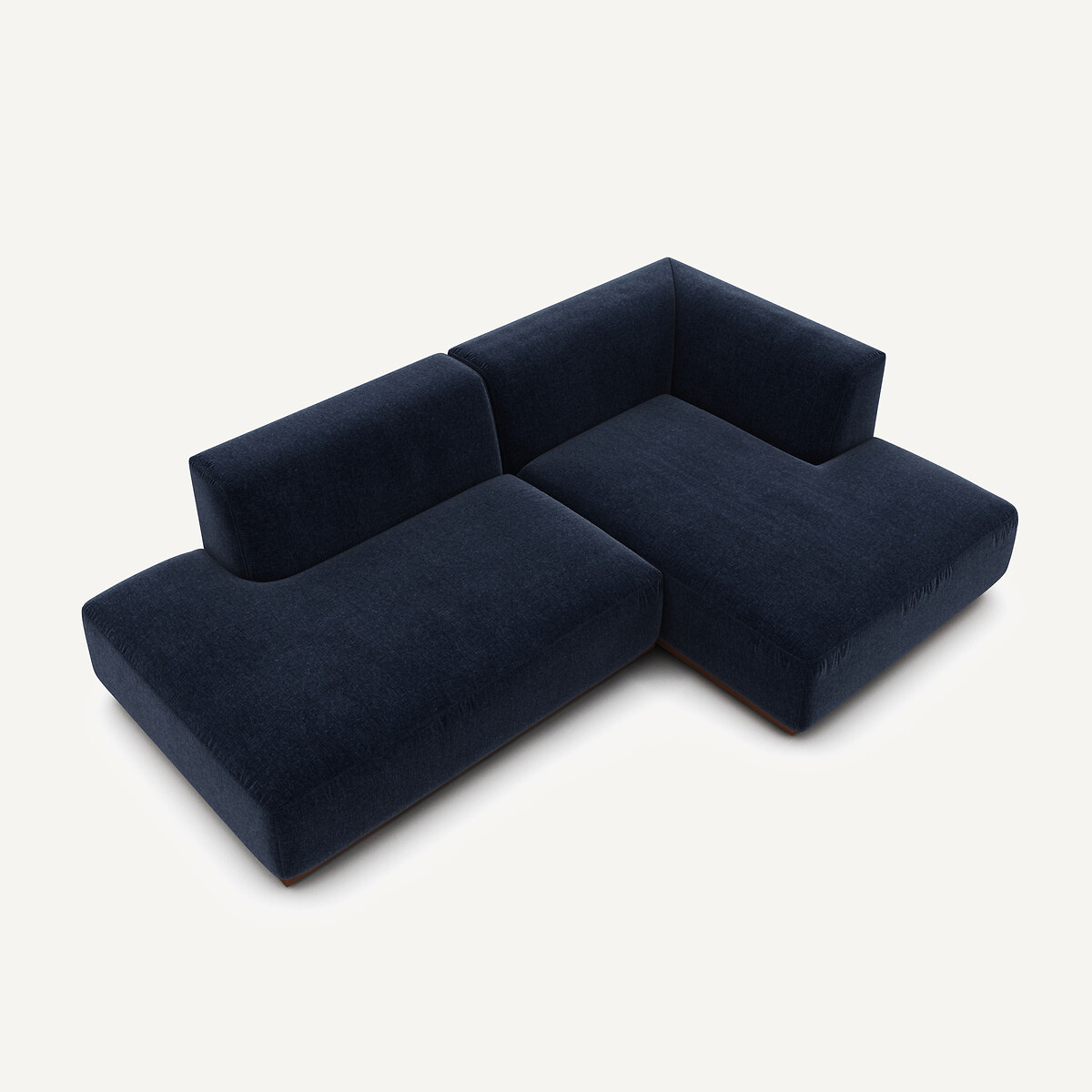 AM.PM<br>Sofá de canto direito em veludo chenille, Jacopo