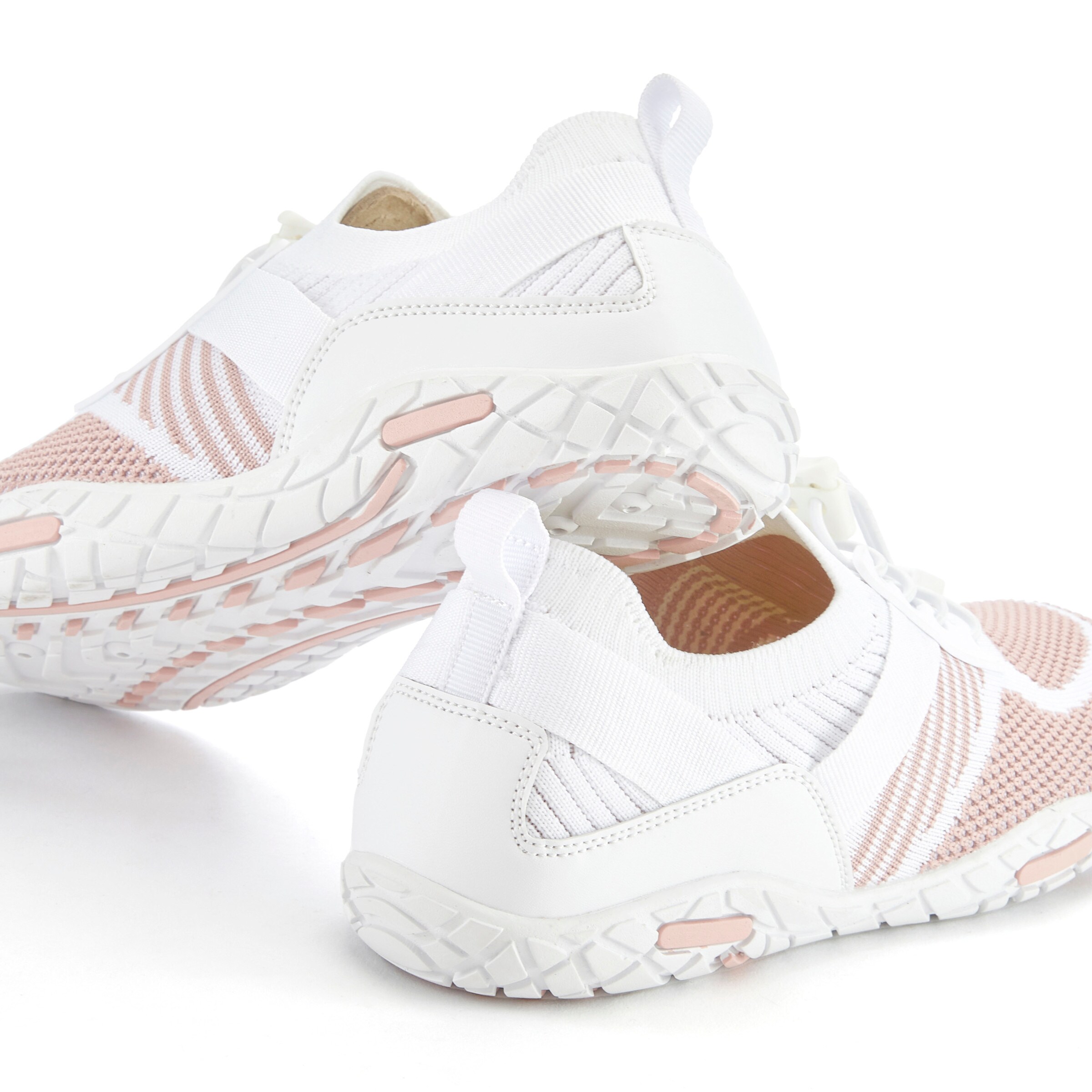 LASCANA Sneaker in weiß/rosé