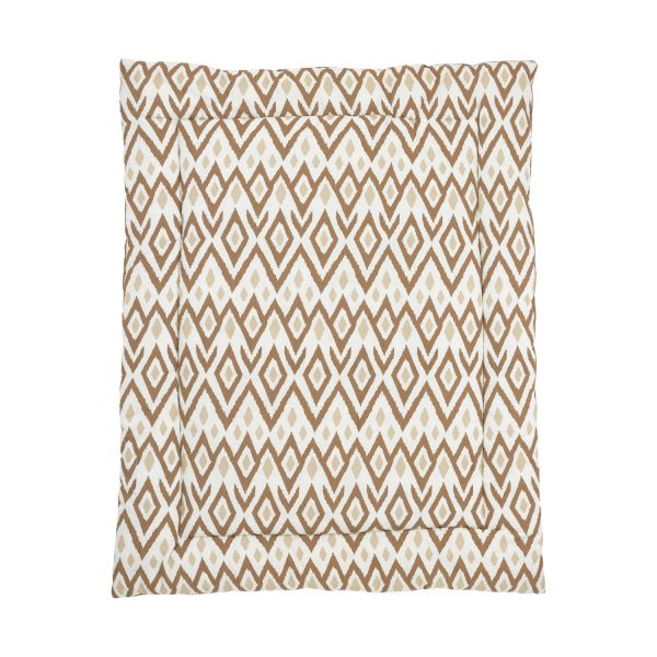 Meyco Ikat Boxkleed Sand / Toffee 77 x 97 cm