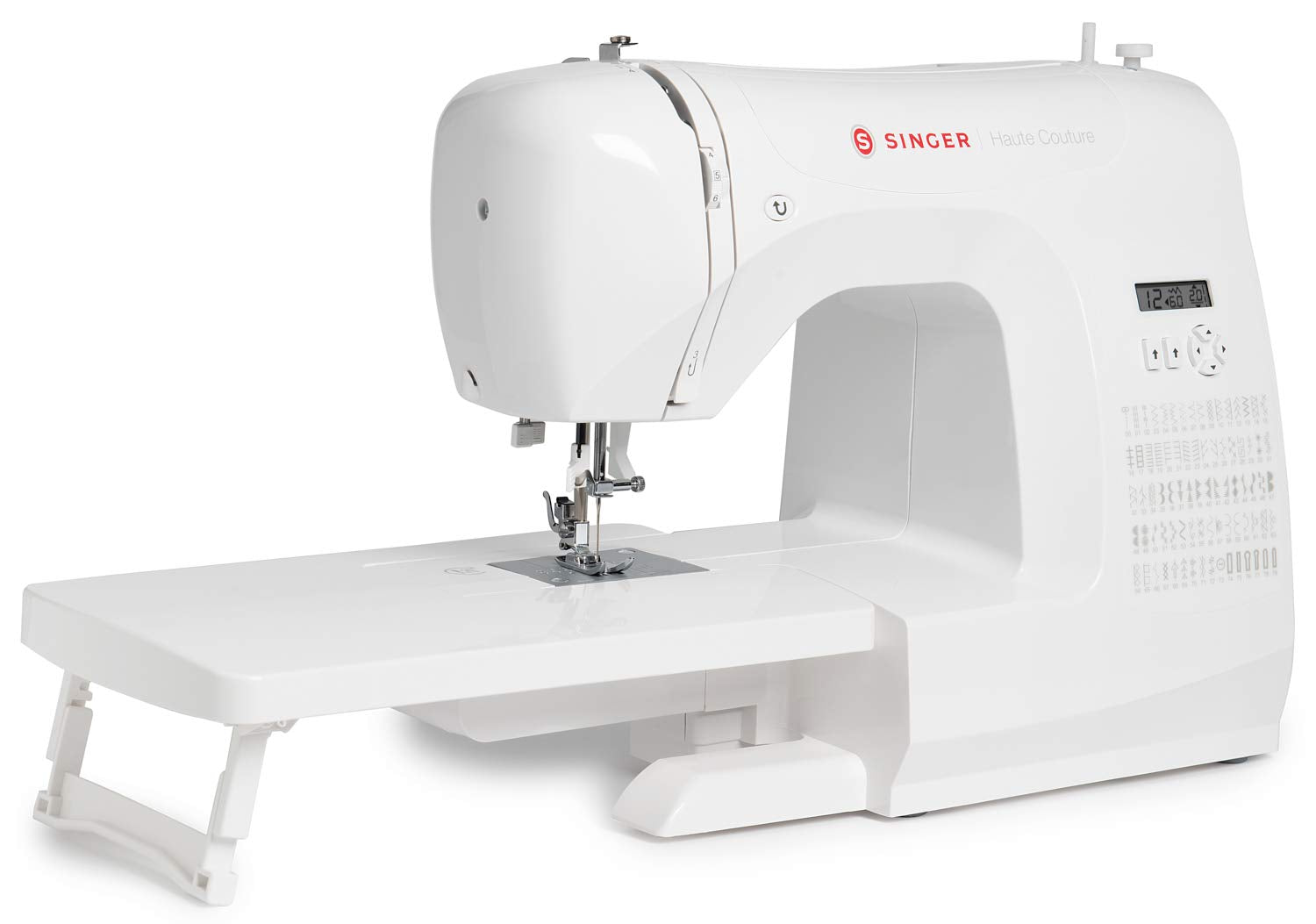 Singer Haute Couture F527C Machine à coudre électronique Professionnelle, 80 points, utilitaires, élastiques, décoratifs, Facile pour Débutants Electr