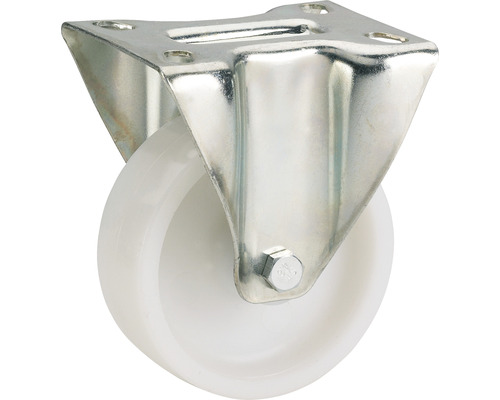 Zwenkwiel voor transportmiddelen, polyamide Ø 125 mm, tot 220 kg, met plaat 140x110 mm
