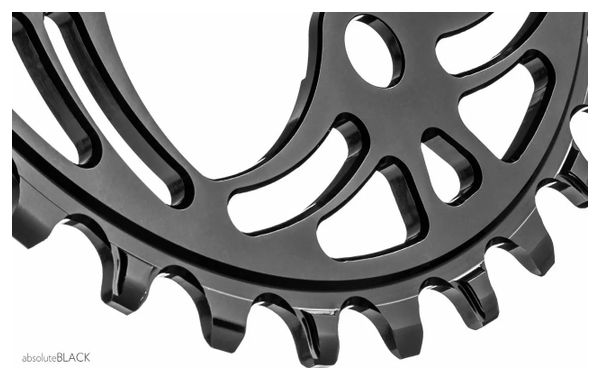 Plateau Rond AbsoluteBlack Premium Chainring Mono 104/4 BCD 12 V Noir