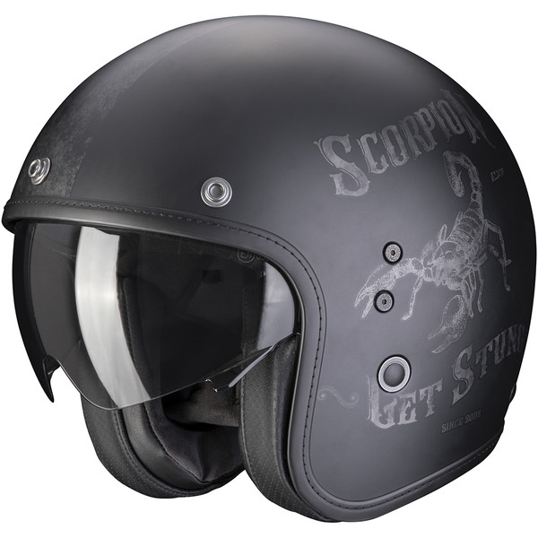 Scorpion - Casque Belfast Evo Pique Noir Mat / Argent
