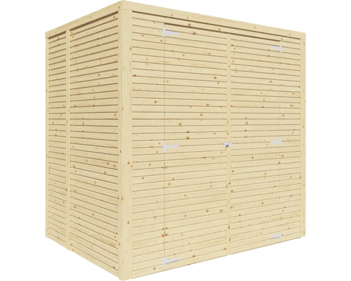 Bertilo Cubico 2 Fineline Rhombus profiel tuinhuis, 207 x 170 cm, naturel
