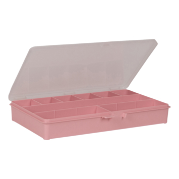 Sorteerdoos met 9 vakken roze