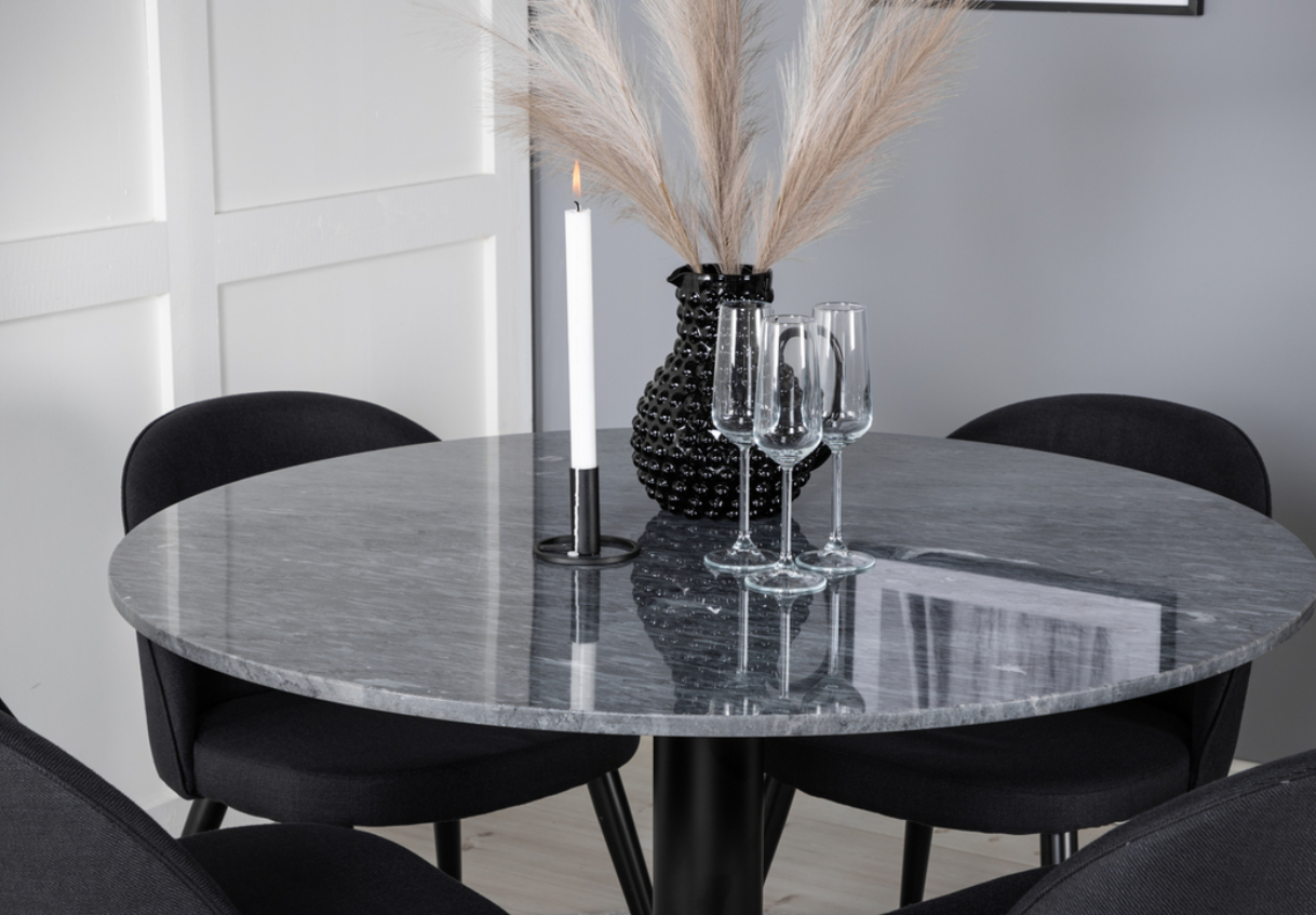 Eettafel Estelle Zwart/Grijs