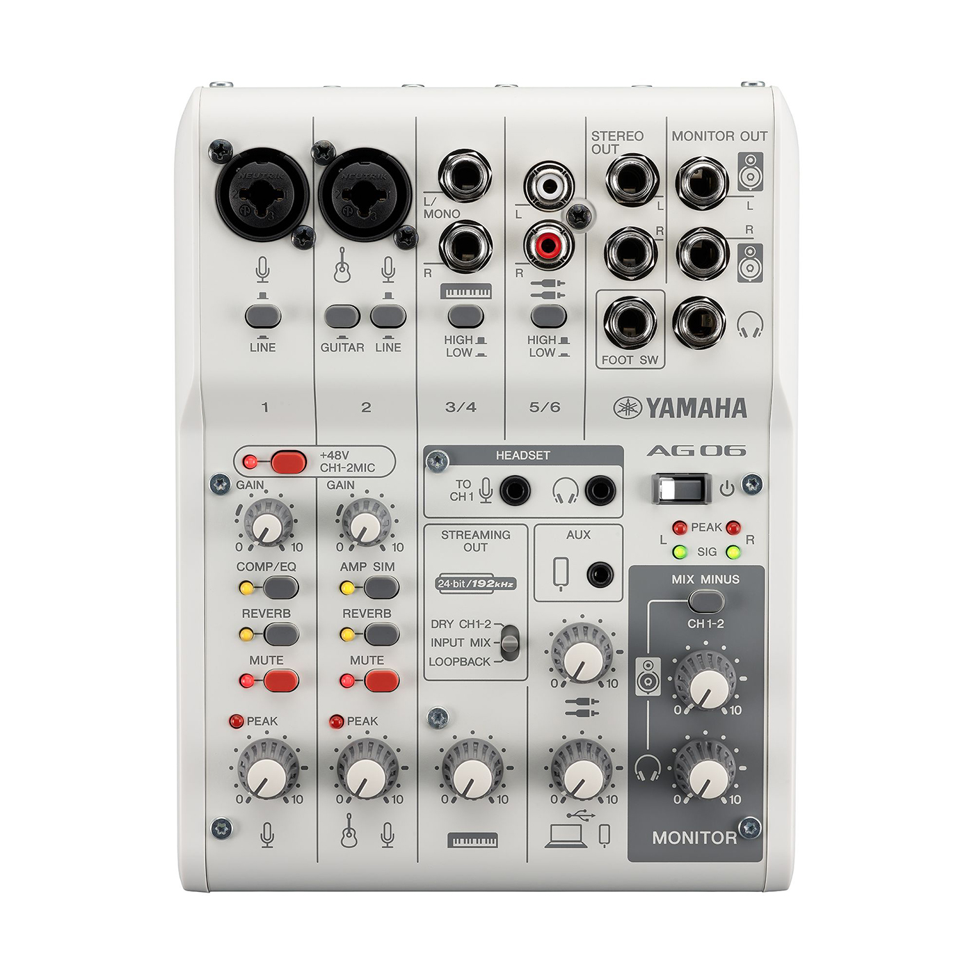 Yamaha AG06MK2 - Blanc