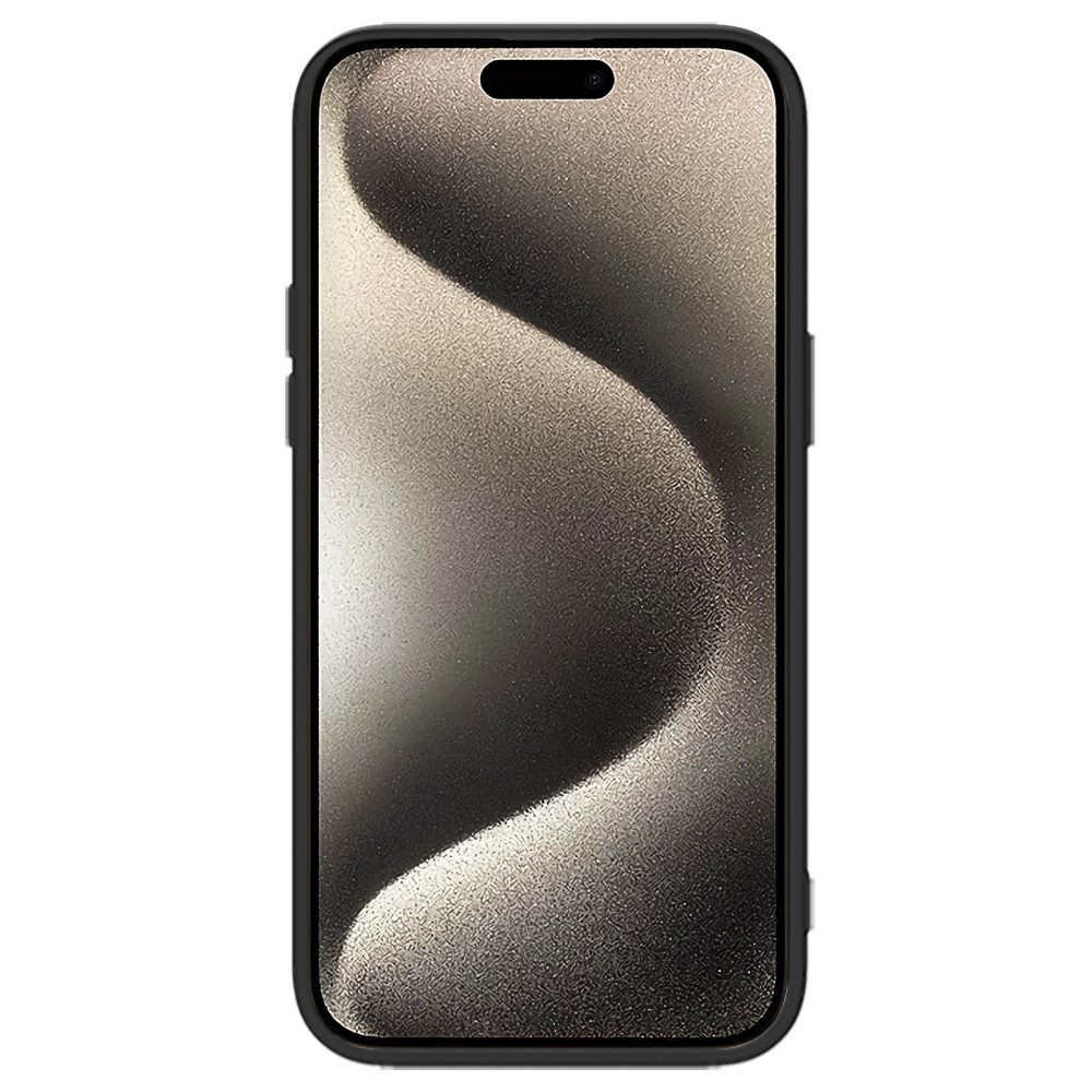 iPhone 15 Pro Max MagSafe Silikon Schutz Hülle Cam-Slider Kameraschutz - Schwarz