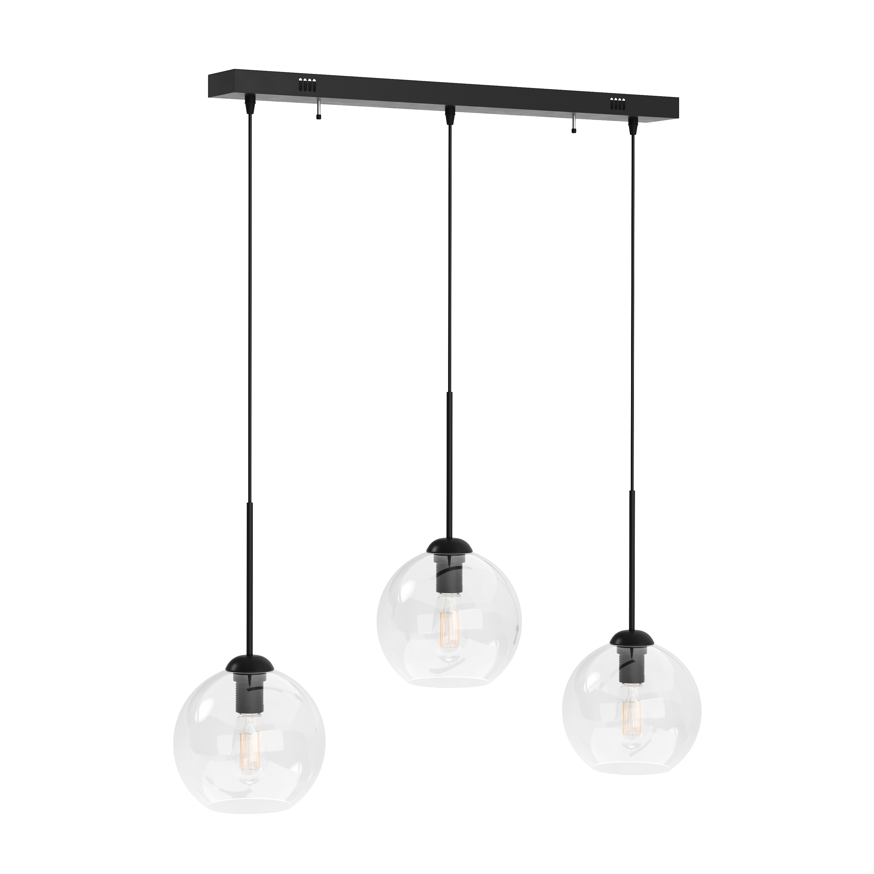 Hängelampe ZINIA 3 Lampen schwarz