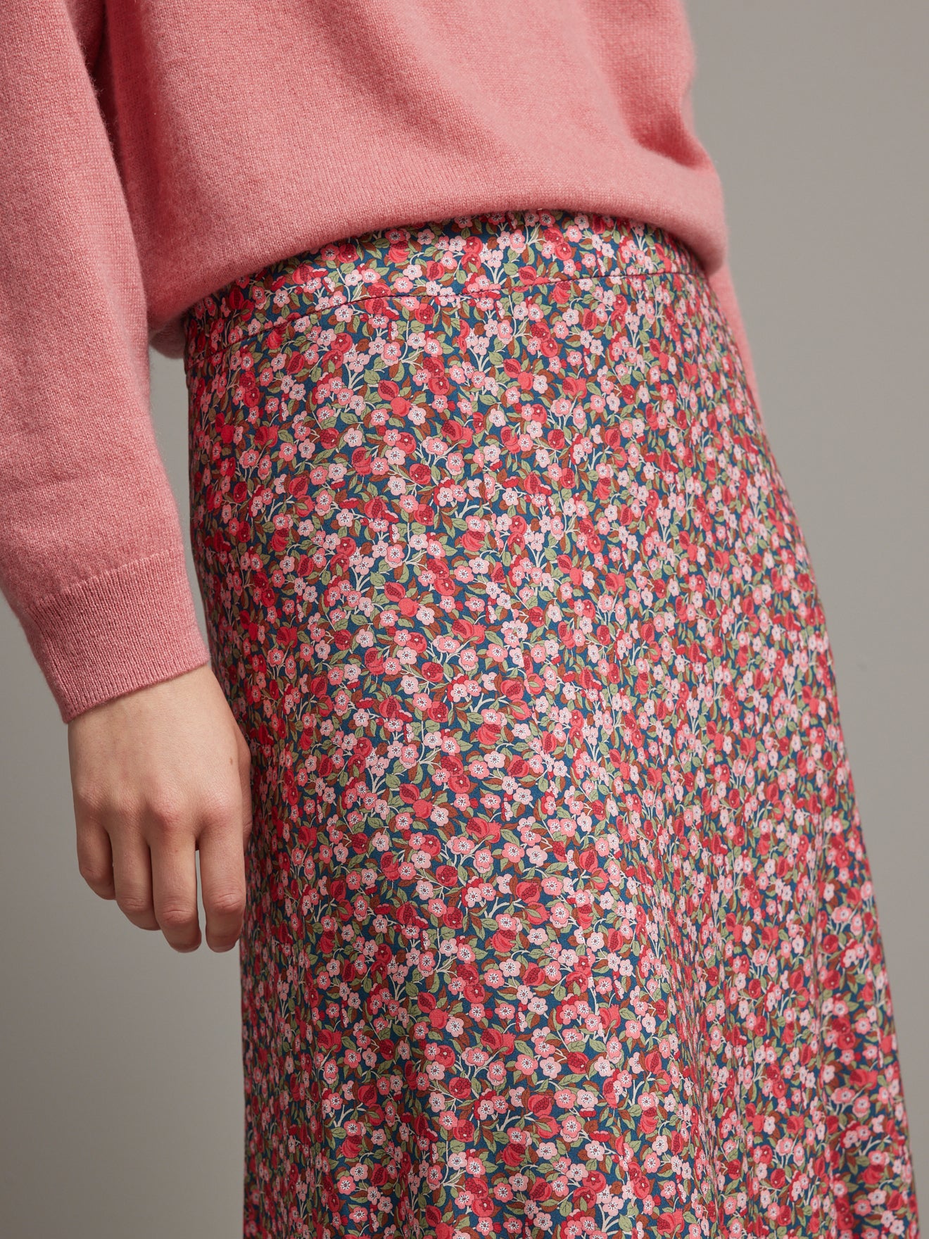 Jupe mi-longue femme tissu Liberty - Limited Collection