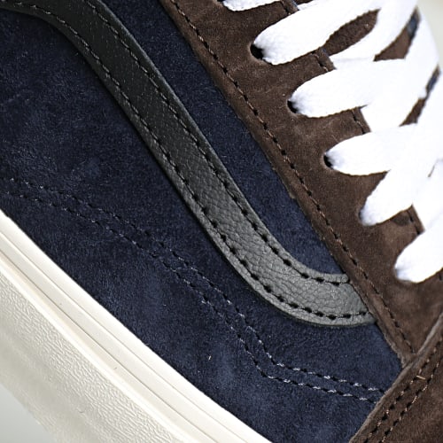 Baskets Old Skool 7NTBF11 Suede Plaid Brown Navy