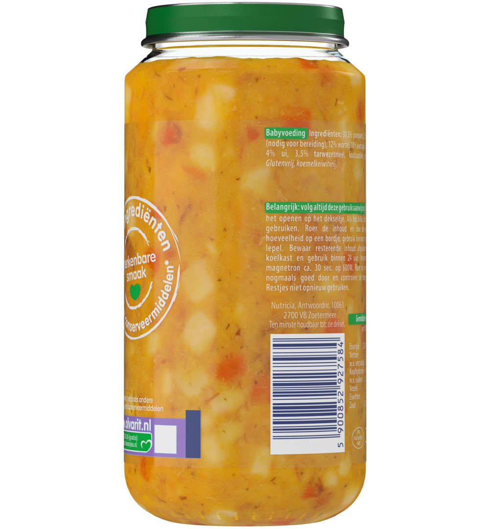 Olvarit Pompoen kip aardappel 15M12 (250 gr)