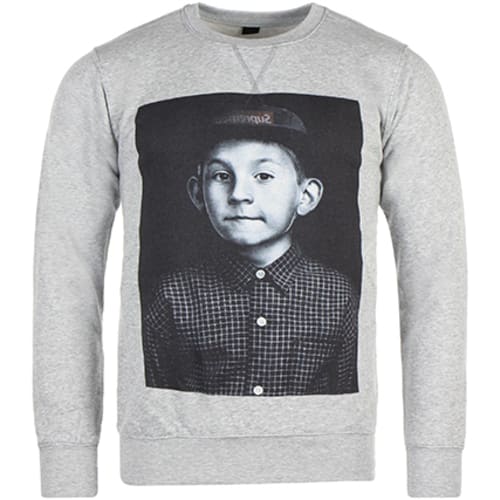 Sweat Crewneck Dewey Cap Gris Chiné