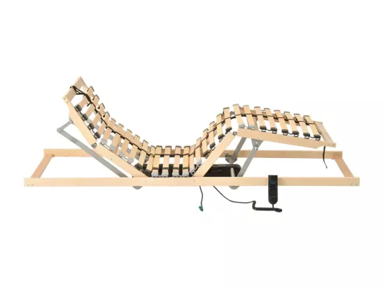 Sommier à lattes électrique avec 28 lattes 7 zones 90x200 cm