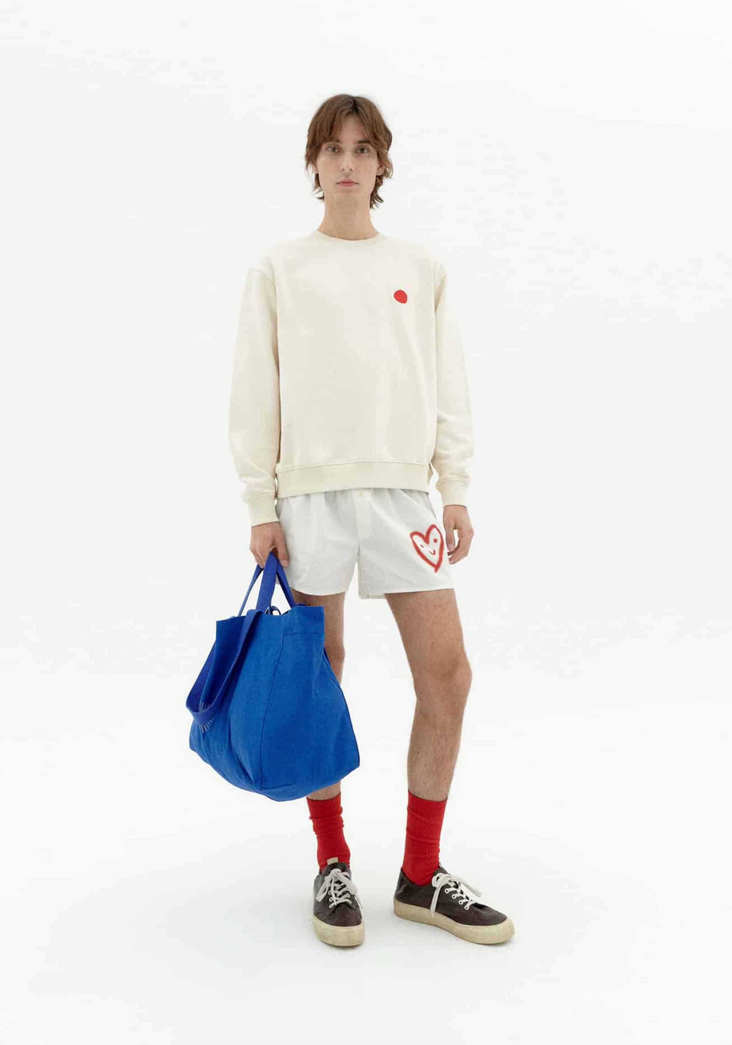 Thinking Mu Sweatshirt Leon Sunset White