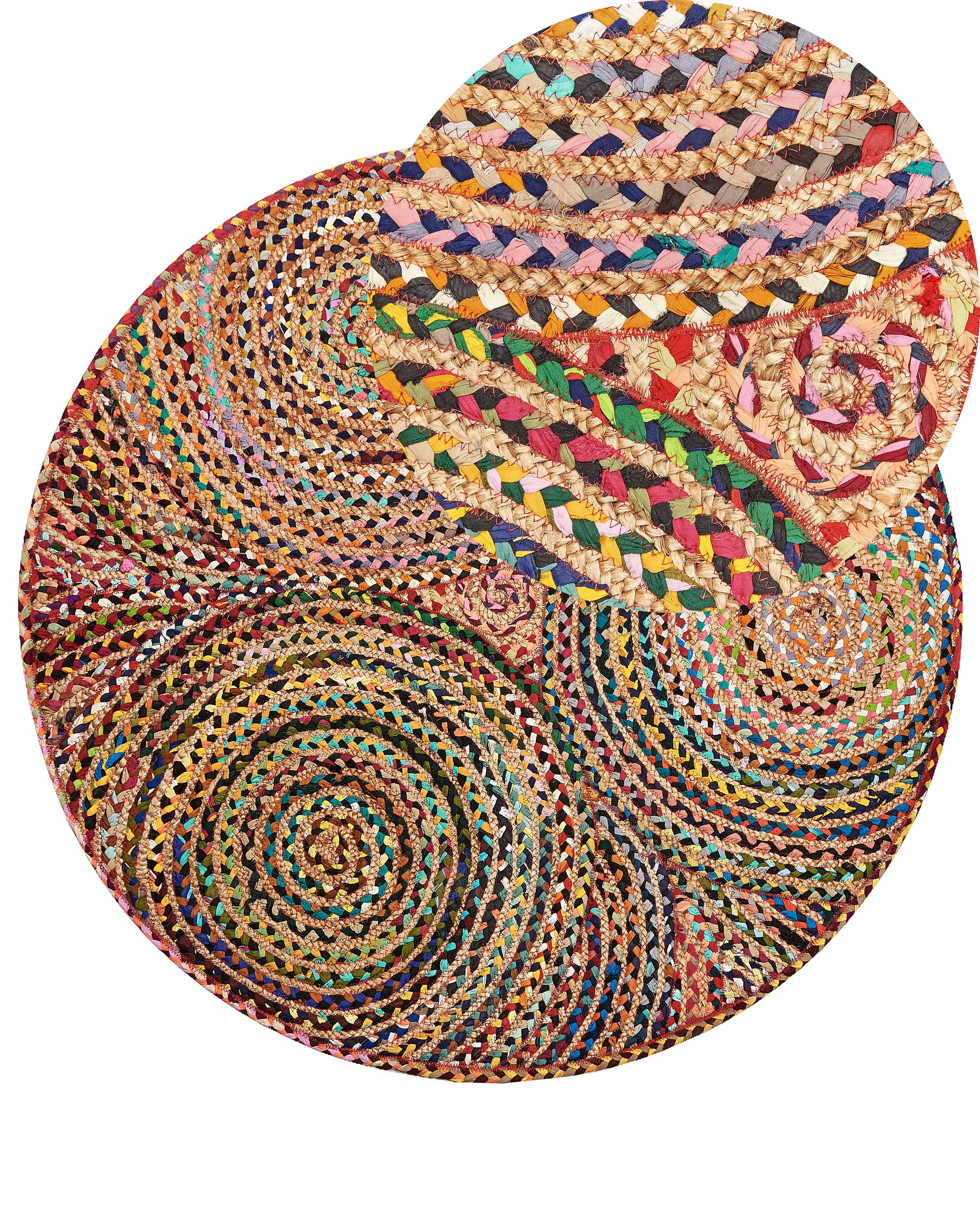 Vloerkleed YENICE Meerkleurig ø 140 cm Jute
