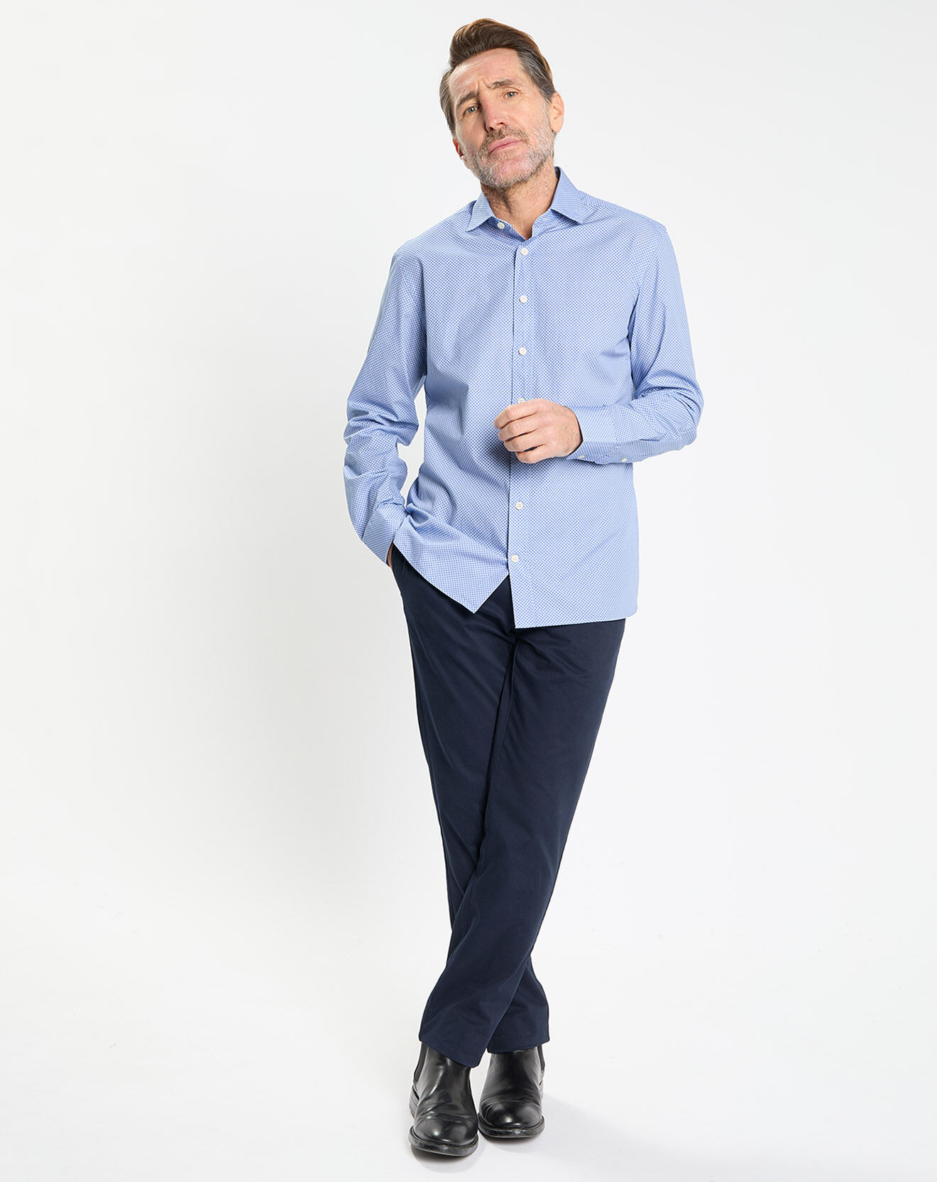Hackett London Chemise Slim Fit imprimée bleue