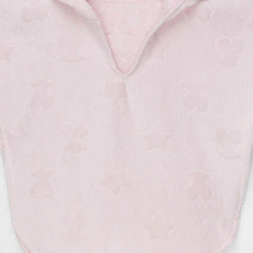 Poncho de tecido atoalhado rosa Rus MS