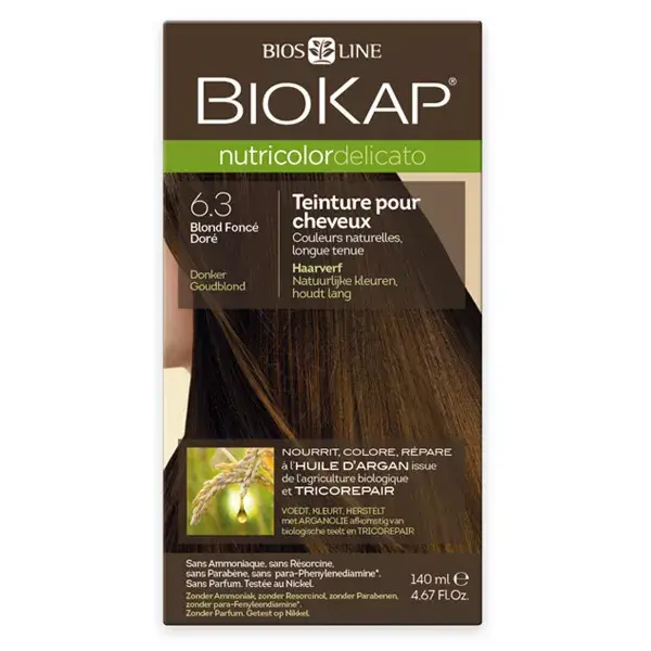 Biokap Nutricolor Delicato Hair Dye 6.3 Blond Foncé Doré 140ml