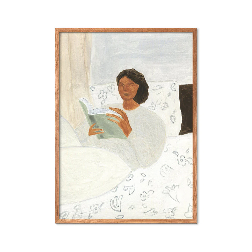 Poster & Frame  Morning Read plakat, mønstret - 50x70 cm