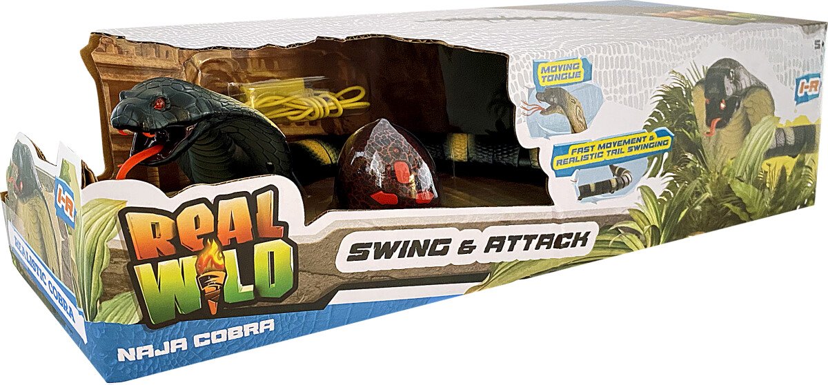Fjernstyret Slange - Cobra - Swing & Attack - Real Wild - 39 CM