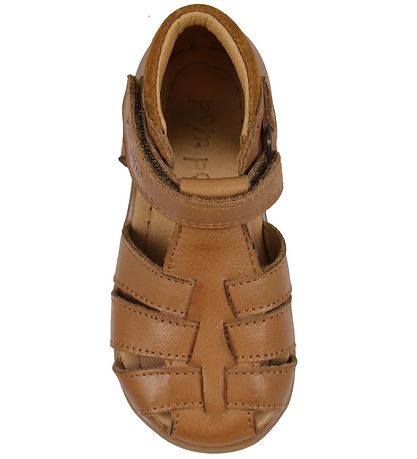 Pom Pom Sandalen - Starter Klettband - Camel