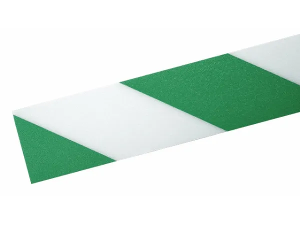 Advarselstape Duraline Strong 50mm x 30m 0,7mm grøn/hvid - (30 meter pr. rulle)