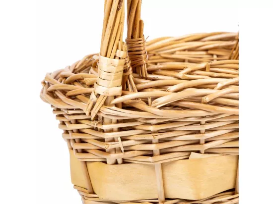 Ensemble de 3 paniers en osier avec poignées marron