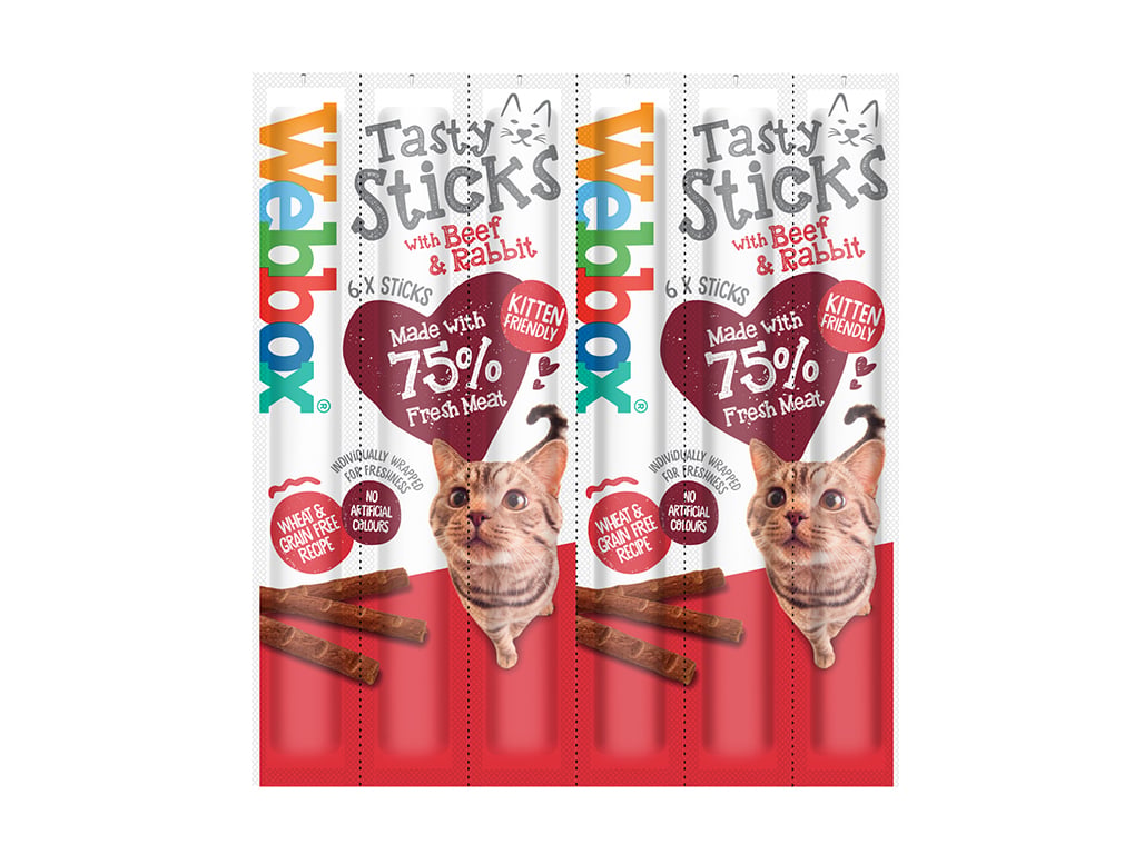 SNACK GATO WEBBOX VACA ECOELHO PACK 6 UNIDADES