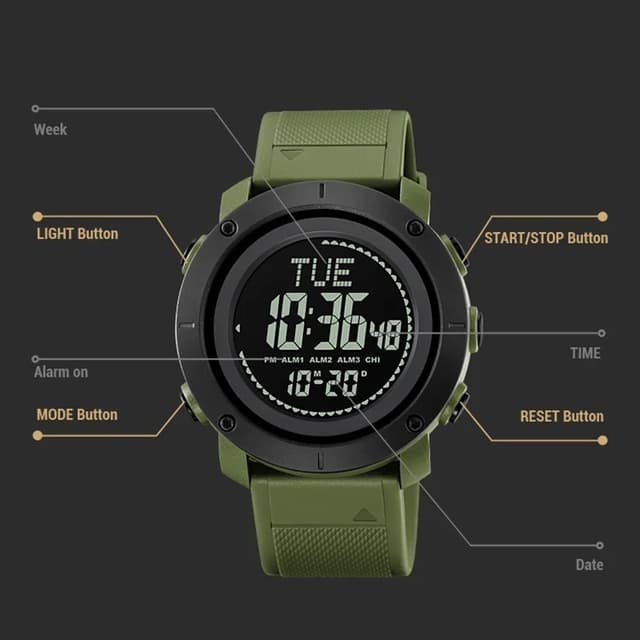 Armbåndsur Armbåndsur Watch Outdoor Sports 12 / 24H