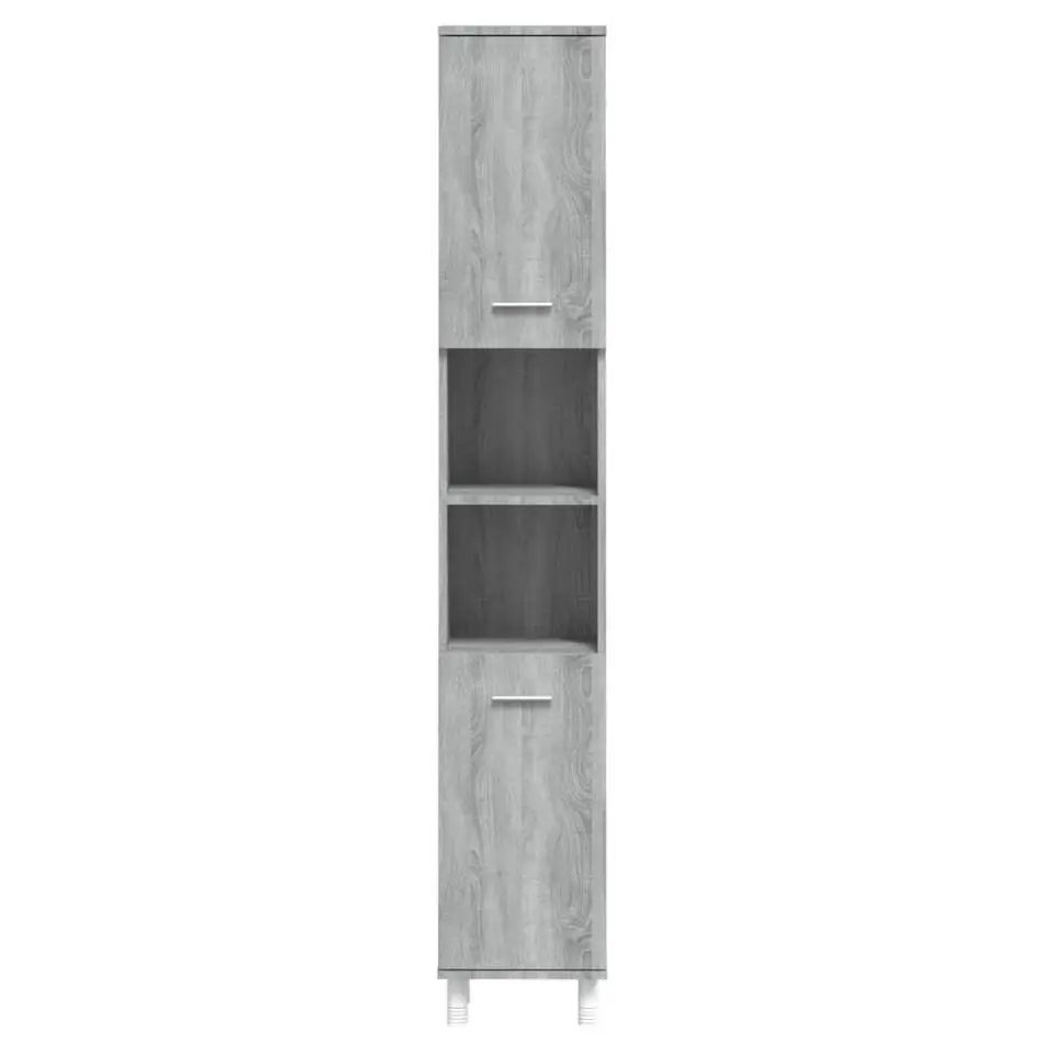vidaXL - Kolomkast met 2 deuren - Grijs sonoma eiken - Hout - 30x30x179 cm