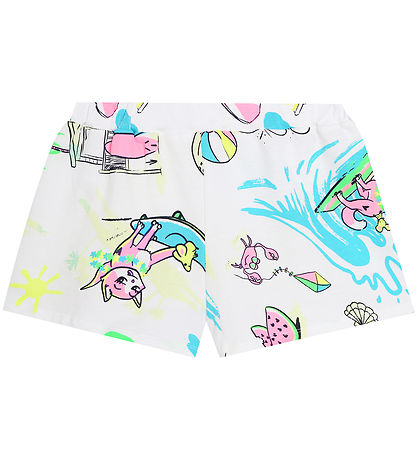 Billieblush Shorts - Weiß m. Surf-Druck