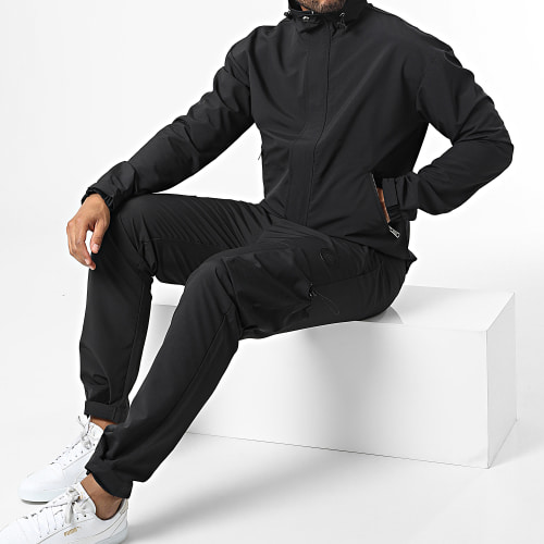 Ensemble Veste Zippée Et Pantalon Cargo Travis Noir