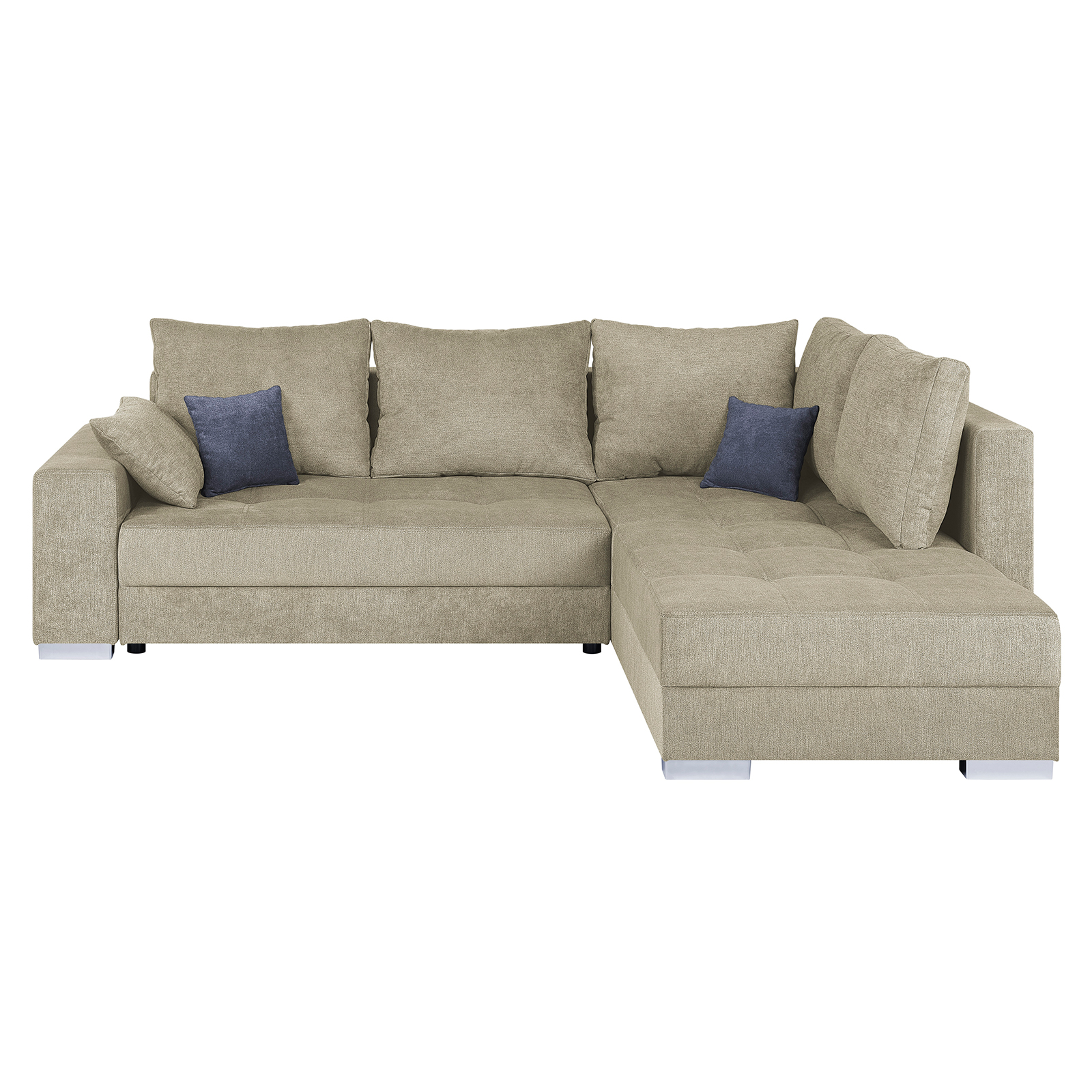 Ecksofa - beige - mit Liegefunktion
