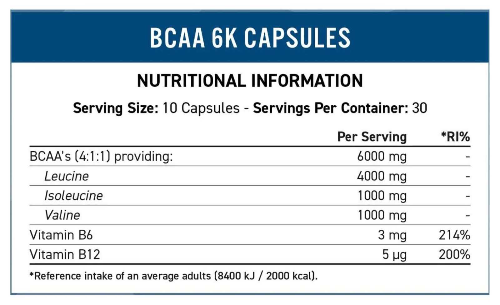 Applied Nutrition BCAA 6K 300 Comprimidos