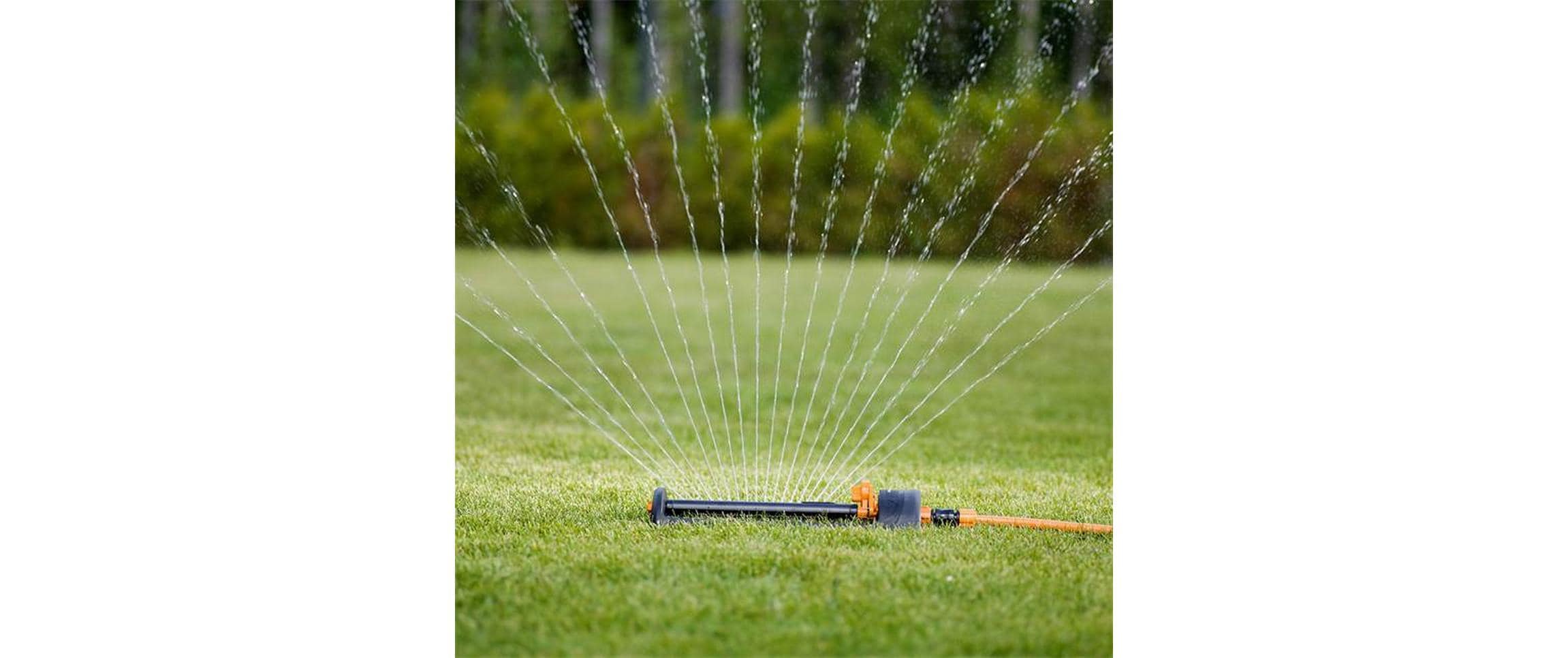 Oszillierender Sprinkler On/OffFür grössere, rechteckige Gärten und Rasenflächen
