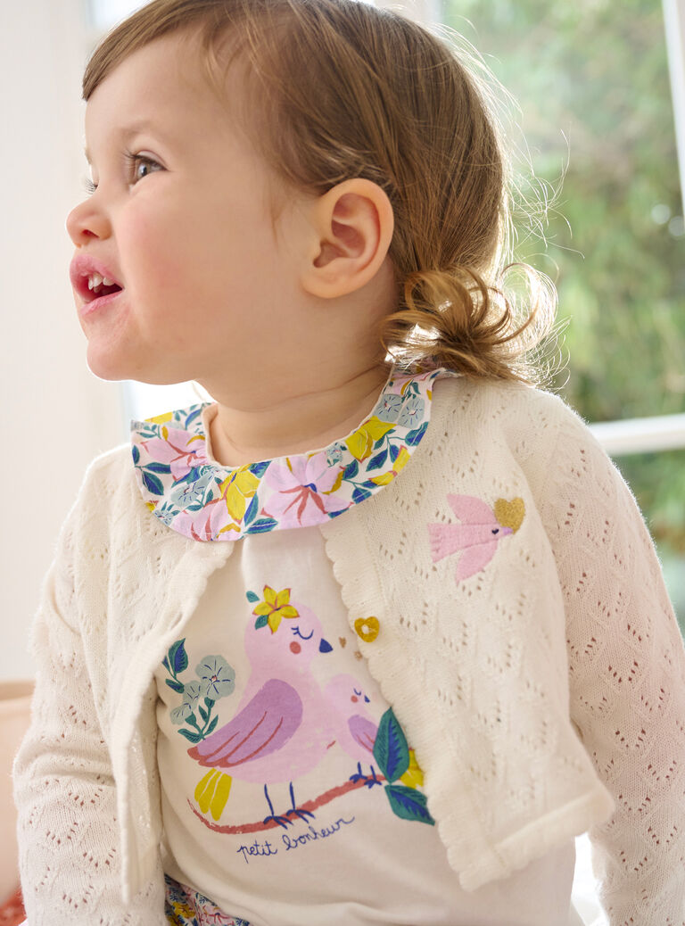 Brassière à motif oiseau pour bébé fille