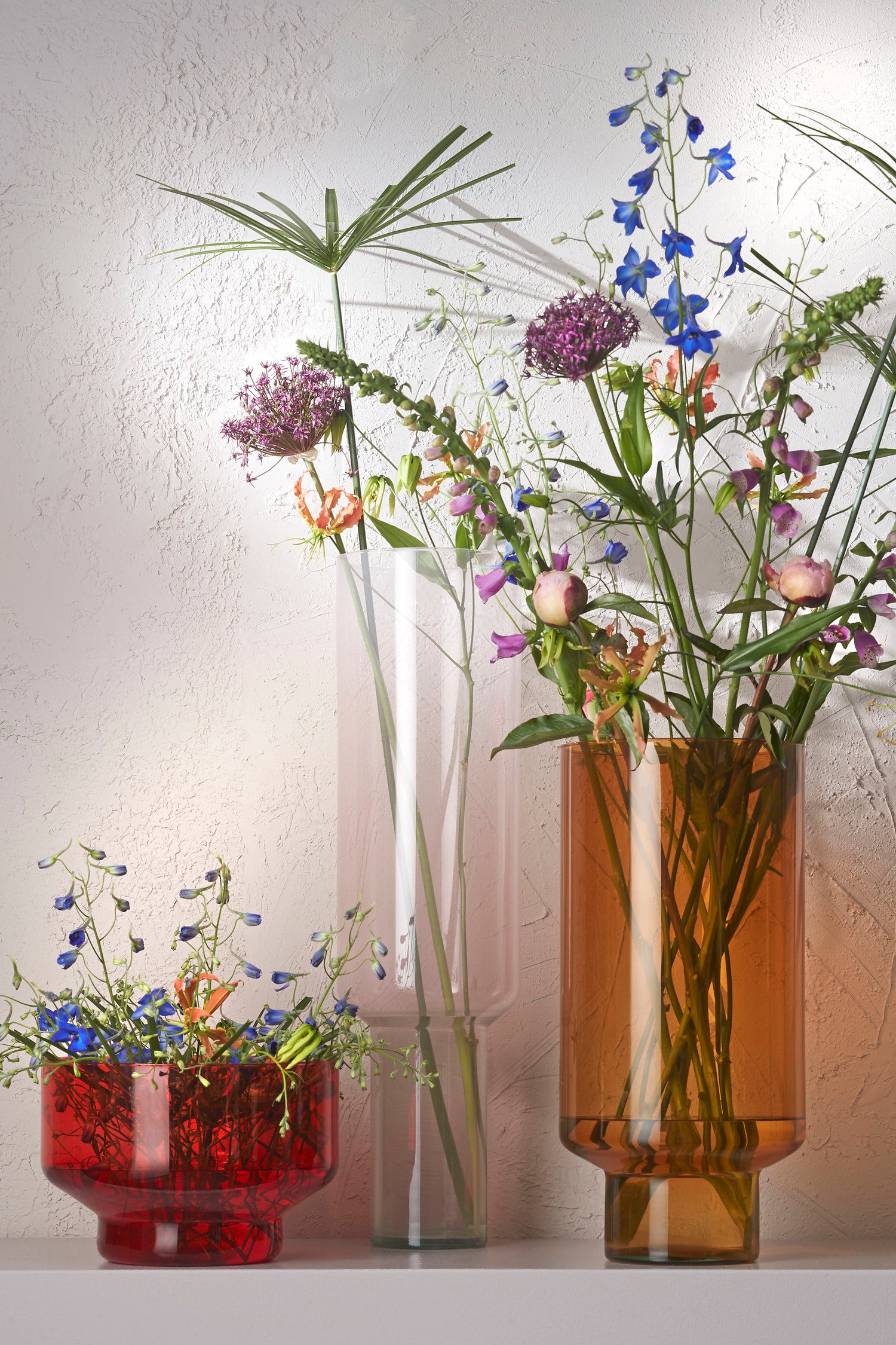 Mica Decorations vaas Fallon transparant D 19 H 70 cm
