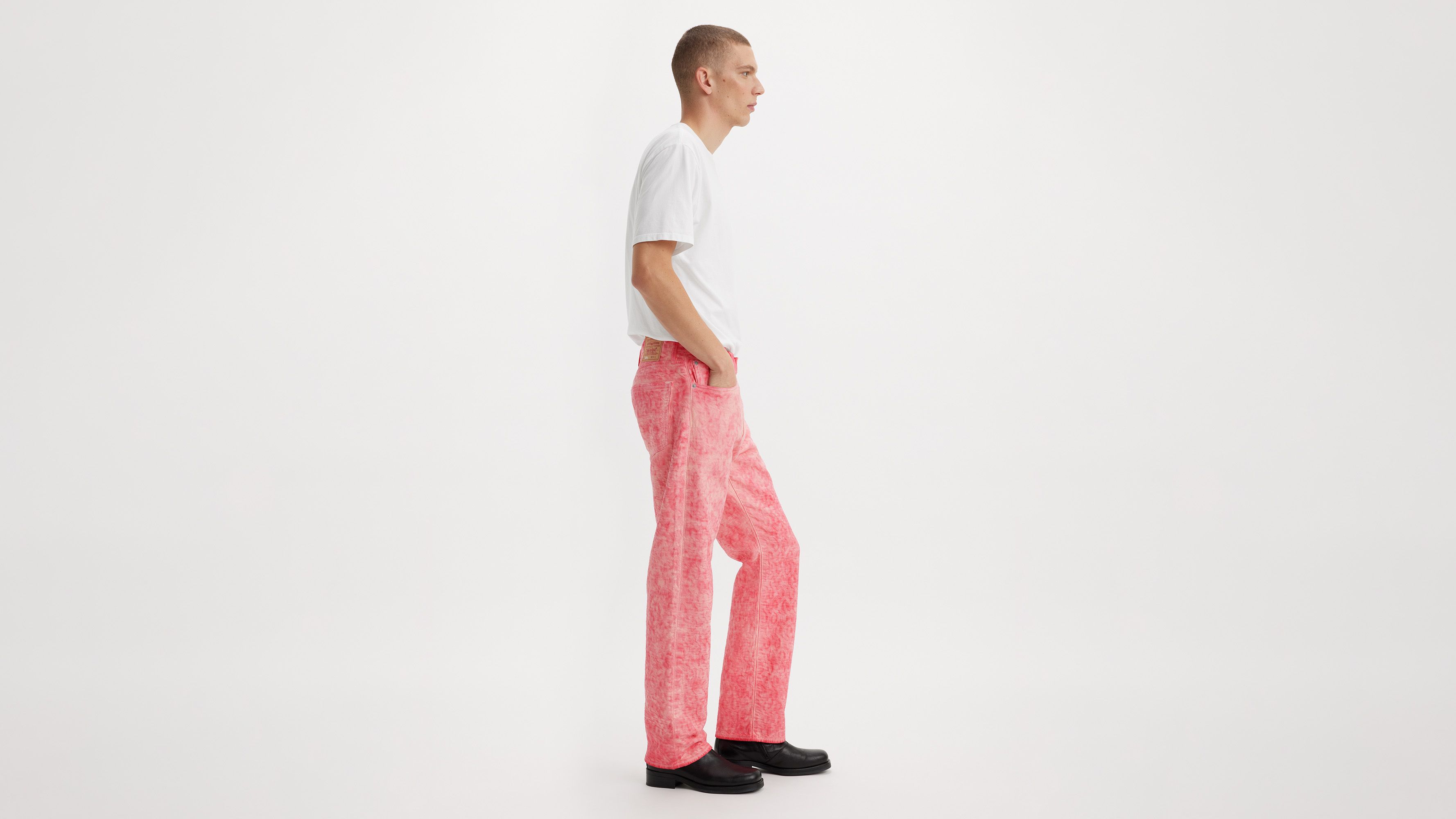 Jean jacquard Stussy & Levi's® - Pink Two Tone Garment Dye - Rose