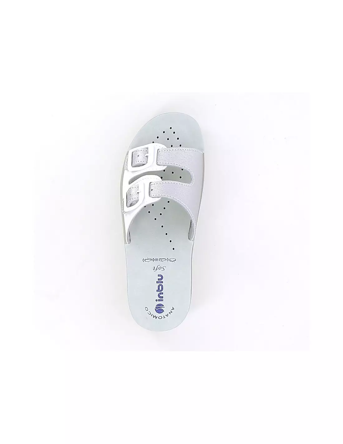 INBLU CONDABLI VR23JT01 BLANC ARGENT - Mules & sabots Blancargent