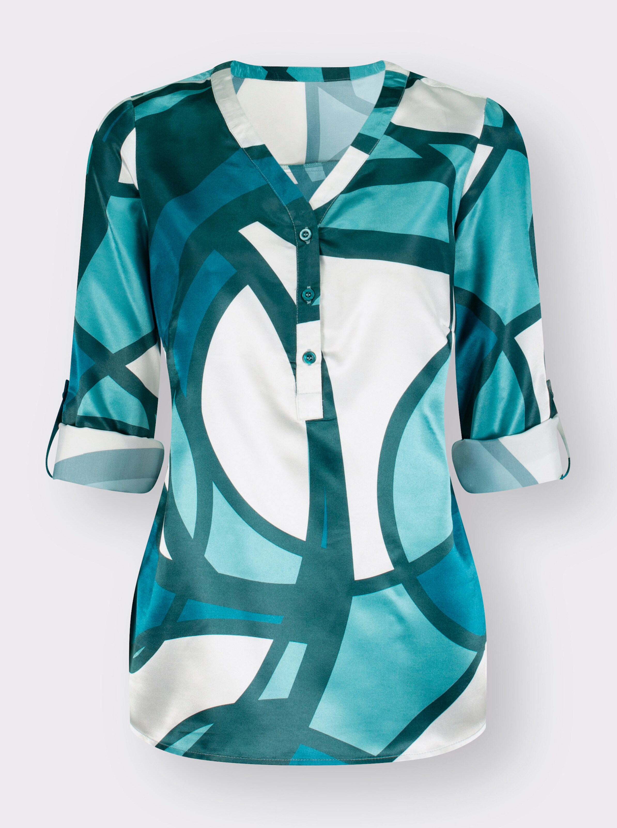Druckbluse in Satin-Qualität