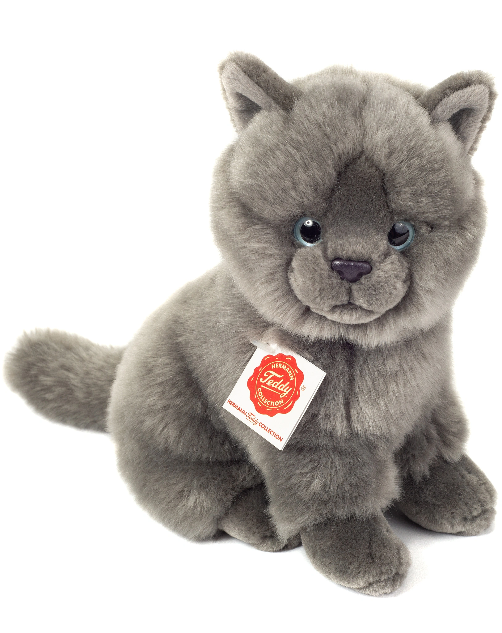 Kuscheltier KARTÄUSER KATZE (20 cm) sitzend in grau
