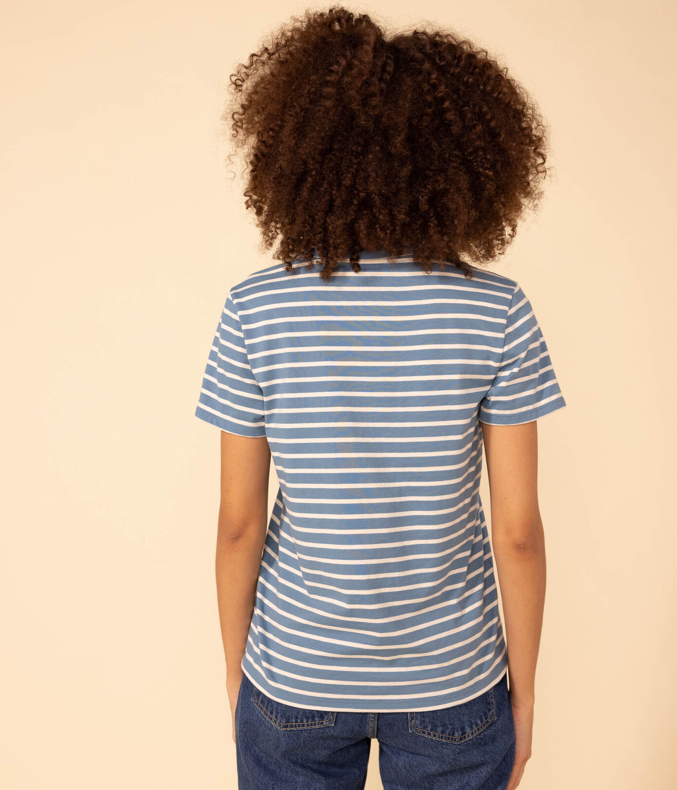 Tee-shirt LE DROIT col V en coton Femme