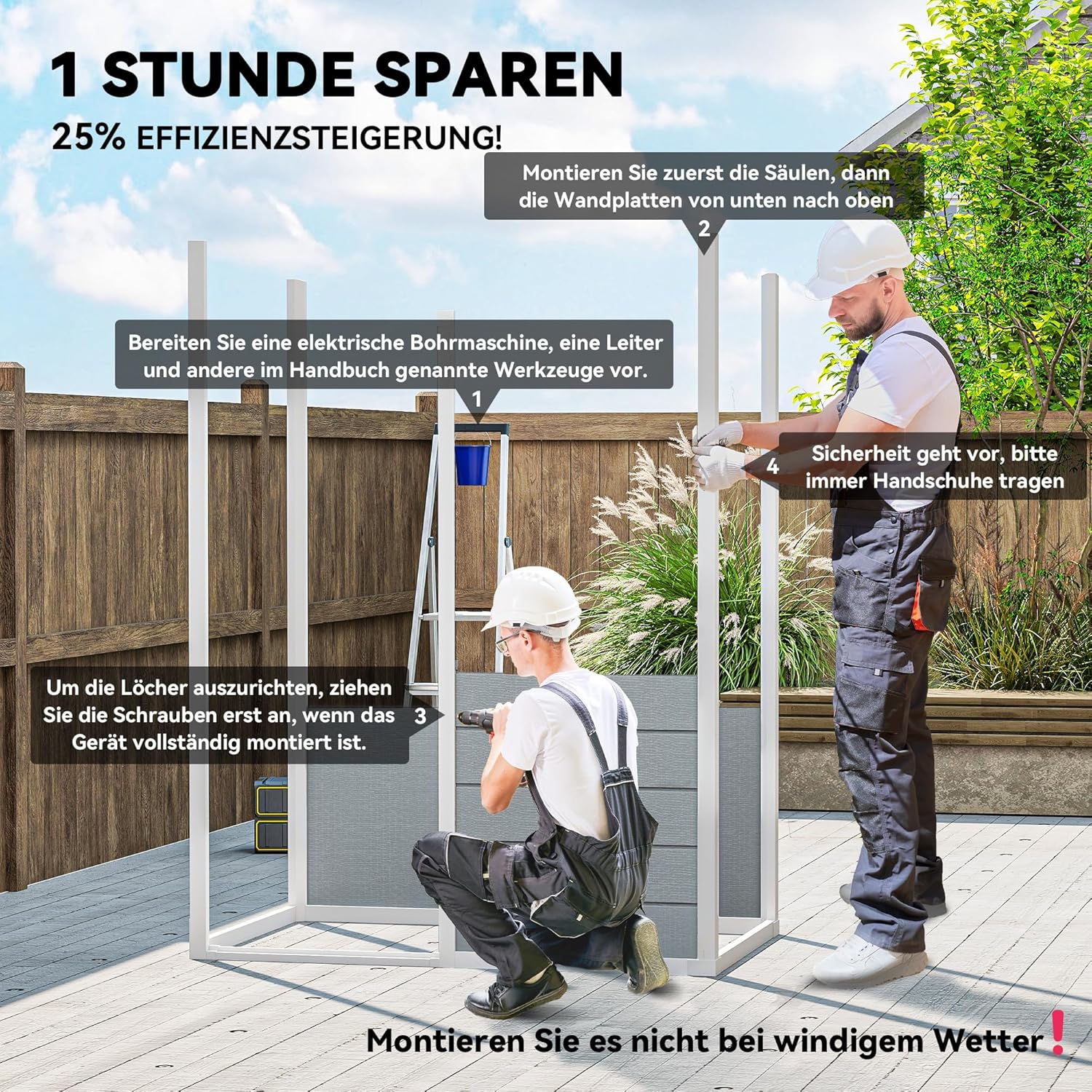 Outsunny Gerätehaus Kunststoff 1,14m² 151 x 92 x 193cm Geräteschuppen mit Pultdach Boden Fenster Abschließbarer Tür wetterfest Gartenhaus Outdoor Garten Schuppen für Hinterhof Grau