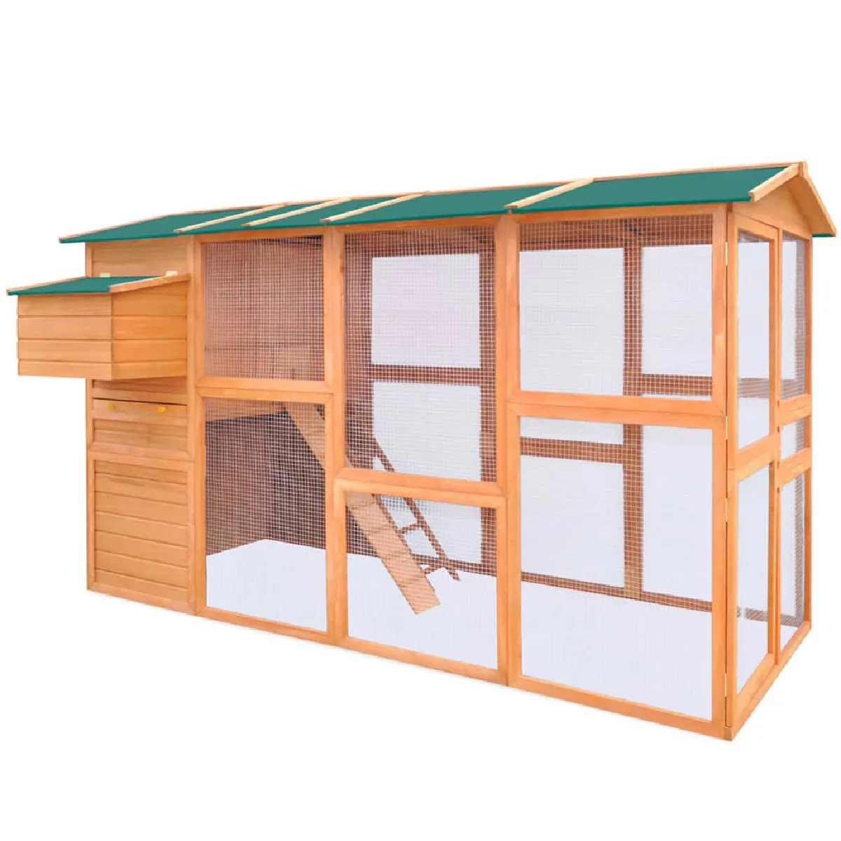 VidaXL Poulailler - Bois - 295x163x170 cm