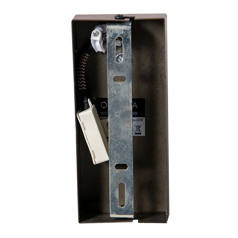 Industriële wandlamp zwart met hout - Gallow