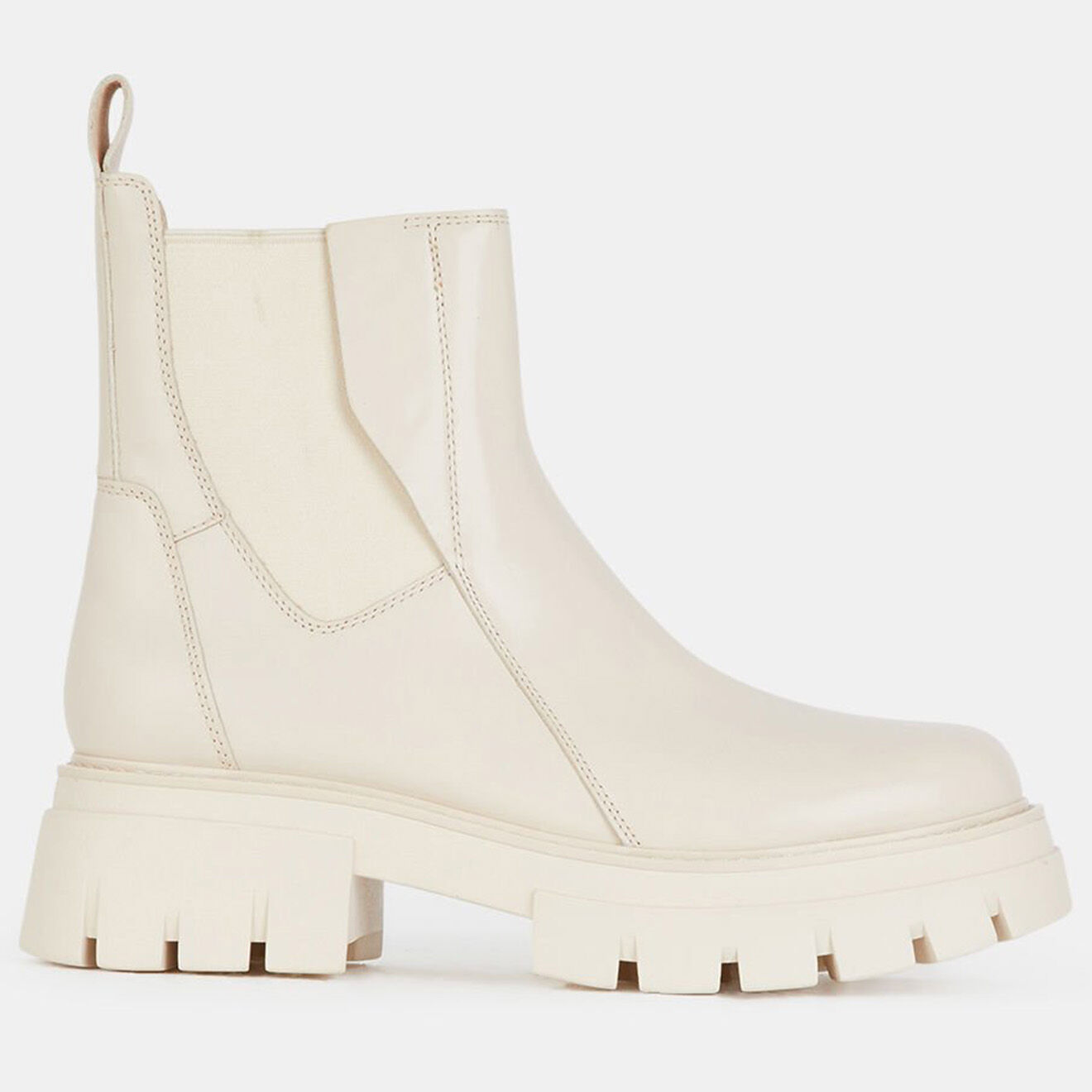 Ash Chelsea Boots en Cuir Links beiges - Talon 6 cm